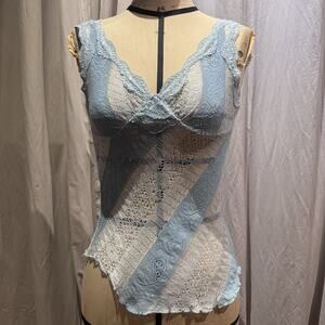 Ann Ferriday Y2K VTG  y2k Unworn Rare Crochet Lace Cami XS/ S